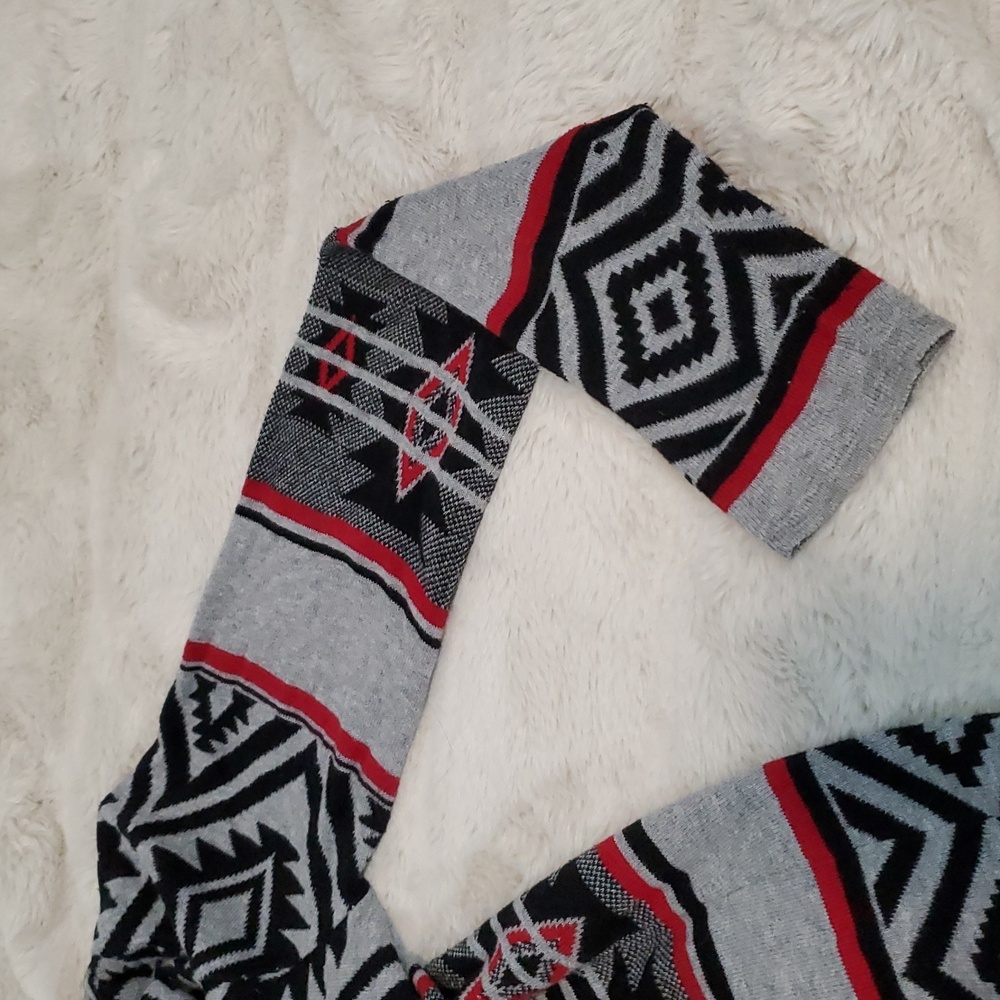 Aztec Print Waterfall Cardigan Small Cotton - Picture 8 of 10